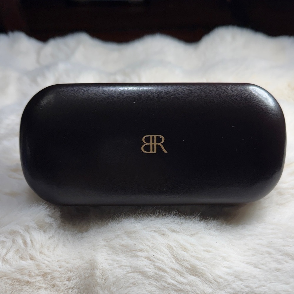 Banana Republic Black Hard Eyeglass Case Gold Logo